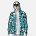 thumbnail image 3 of Fotbe Skull Cat Men's Women's UPF 50+ Sun Protection Jacket Hooded Cooling Shirt with Pockets Hiking Outdoor Performance-Large, 3 of 8