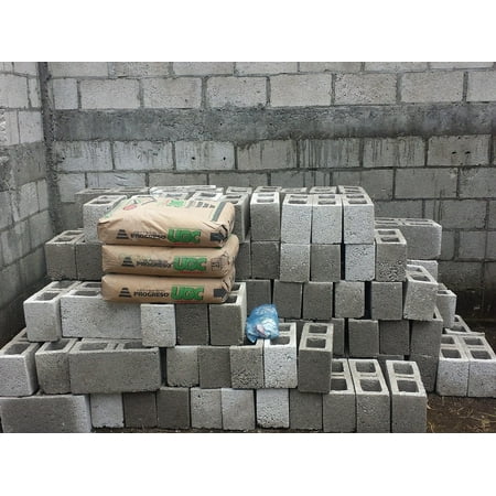 LAMINATED POSTER Concrete Block Construction Cement Industry Bricks Poster Print 24 x