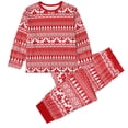 thumbnail image 3 of Yuanyu Matching Family Christmas Pajamas Set, Holiday PJs for Women/Men/Kids/Couples, Vacation Parent-child Fitted Soft Two-piece Pajamas Loungewear Outfits, 3 of 9
