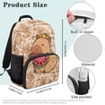 thumbnail image 7 of KUIFORTI Watermelon Capybara Girls Backpack Kids School Bag Comfortable Lightweight with Adjustable Straps Multiple Organizer Pockets for Elementary Middle, 7 of 7
