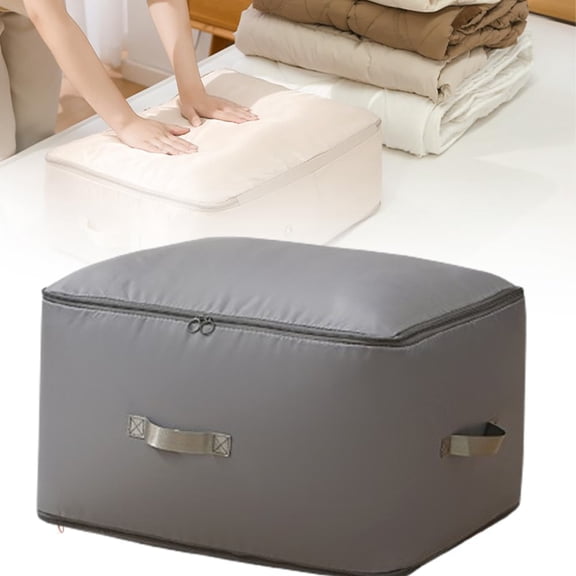 Bxaolu 2025 New Ultra Space Saving Self Compression Organizer, Portable Space Saver Storage Packing Bags, Quilt Compression Storage Bag for Comforters, Blankets, Bedding (Gray)