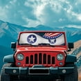 thumbnail image 3 of Uorisanigo Windshield Sun Shade for 1997-2018 Jeep Wrangler TJ JK JKU, UV Rays Blocker American Flag Eyes Print Sunshades Heat Shield, Front Window Windshield Cover Accessories, 3 of 7