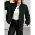 thumbnail image 5 of Womens Short Faux Fur Shearling Jacket Fall Winter Full Zip with Pockets Coats with Pocket Black XL, 5 of 8
