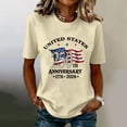 thumbnail image 2 of kaondbfi 250th Anniversary USA Shirt Womens States 250th T Shirt American Flag Graphic Tee 4 of July Top Womens Essentials Fashion Clothing, 2 of 6