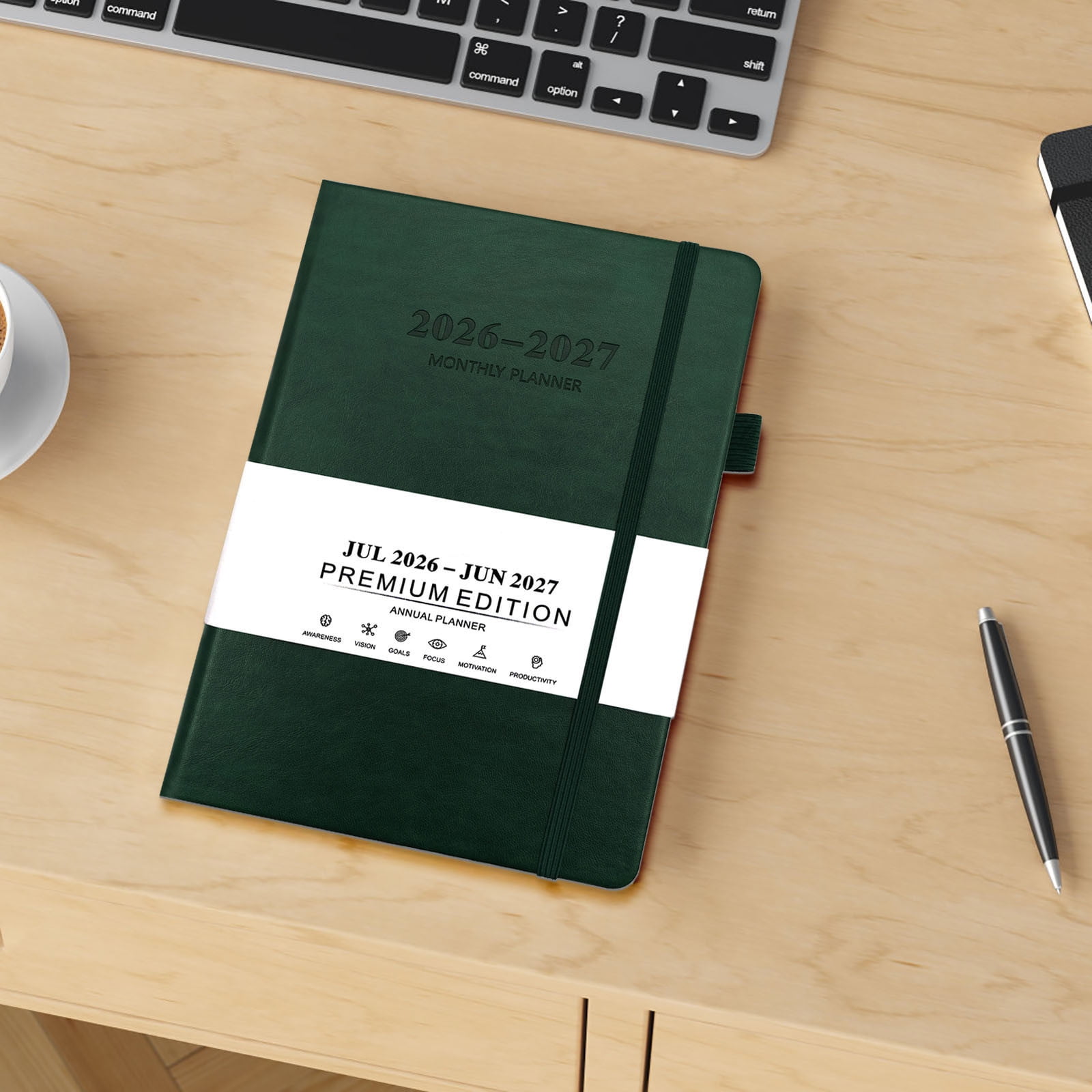 Tuvgenk Green Subject Notebook A5 Journal No Bleed Solid Travel Diary