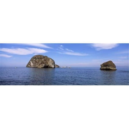 Panoramic Images PPI61611L Two large rocks in the ocean  Los Arcos  Bahia De Banderas  Puerto Vallarta  Jalisco  Mexico Poster Print by Panoramic Images - 36 x