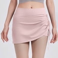 thumbnail image 5 of Aihuaihua Tennis Skirts for Women Bodycon Casual Mini Skirts Adjust Drawstring Ruched Short Skirt Club Skirt Pink XXL, 5 of 7
