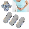 thumbnail image 1 of Compresas sanitarias reutilizables para mujer, compresas sanitarias lavables, pantis de tela para mamá, 3 uds., 1 of 7
