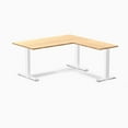 thumbnail image 6 of Desky Zero Bamboo L-Shape Office Desk - Dark Bamboo / 72 X 30 X 70 X 24 Inches / Matte Black, 6 of 7