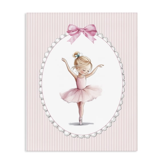 Stupell Industries Cottage Dance Pink Ballerina Canvas Art, 16 x 20, by Christine Simpson Art