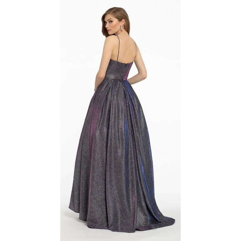 Betsy Adam Womens Ball Gown Galaxy Glitter Metallic Walmart