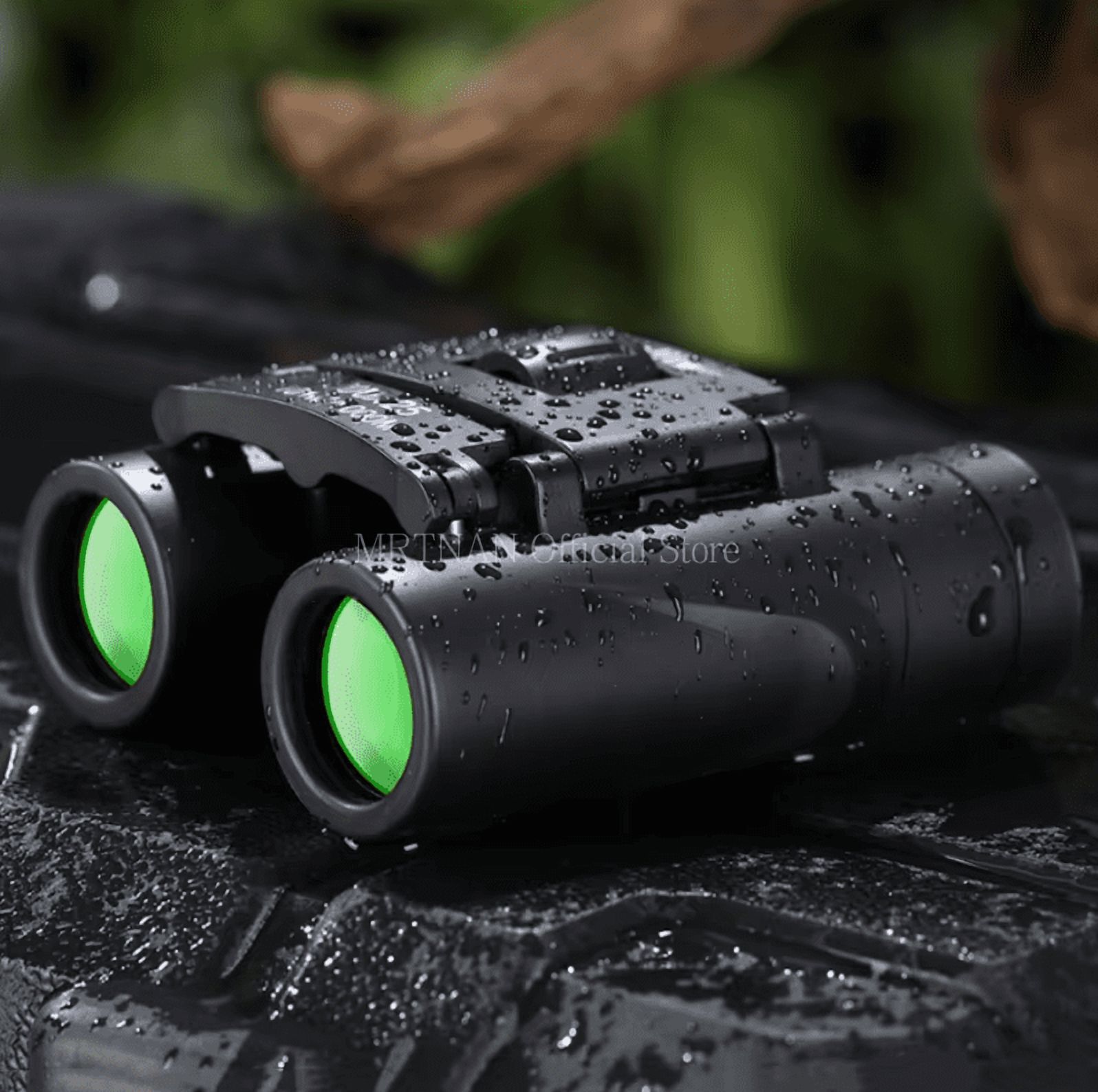 1000X25 HD Zoom Portable Powerful Binoculars Long Range BAK4 Telescope Folding Low Light Binoculars for Hunting Camping