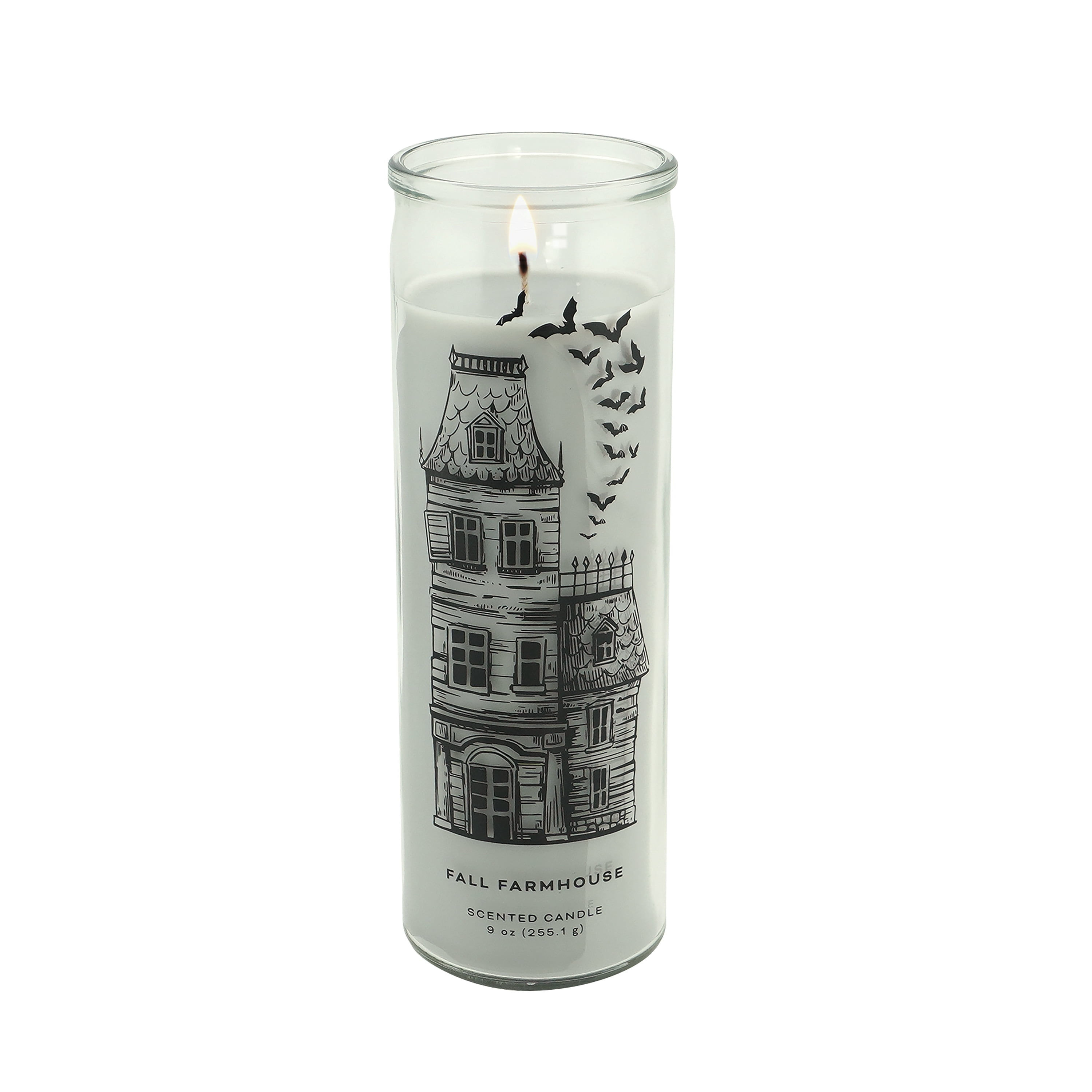 Mainstays Haunted House Scented Candle, Fall Farmhouse Scent Aromatic Candle, 9 oz