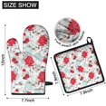 thumbnail image 6 of Pioneer Flower Floral Print Pattern Kitchen Oven Mitt and Pot Holder Sets 2 Pcs for Baking, Cooking and Grilling, Heat Resistant Up To 392 °F, 6 of 7