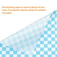 thumbnail image 4 of 100pcs Square Checkered Pattern Wax Paper Sheets 7" x 7", Blue, 4 of 7