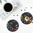 thumbnail image 4 of Zufioo Basketball Print Leather Coaster Set, Decorative PVC Coasters 4-pack - Scald and Stain-resistant, Suitable for Home, Cafes, Restaurants-Round Shape, 4 of 6