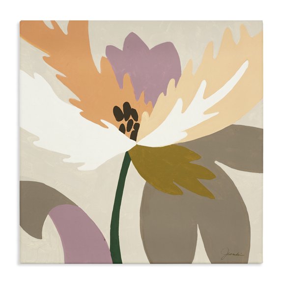 Stupell Industries Mid-Century Geometric Flower Petal Shapes Canvas Art, 36 x 36, by Liz Jardine
