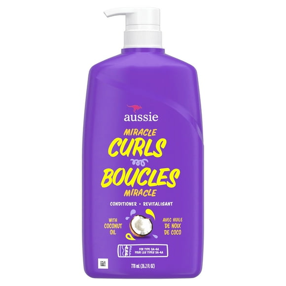 Revitalisant sans parabènes avec huile de noix de coco Aussie Miracle Curls