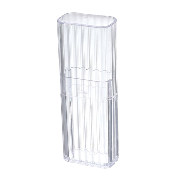 Transparent Toothpick Holder - Plastic, Compact, for Toothpick/Cotton/Floss, Travel/Home Storage