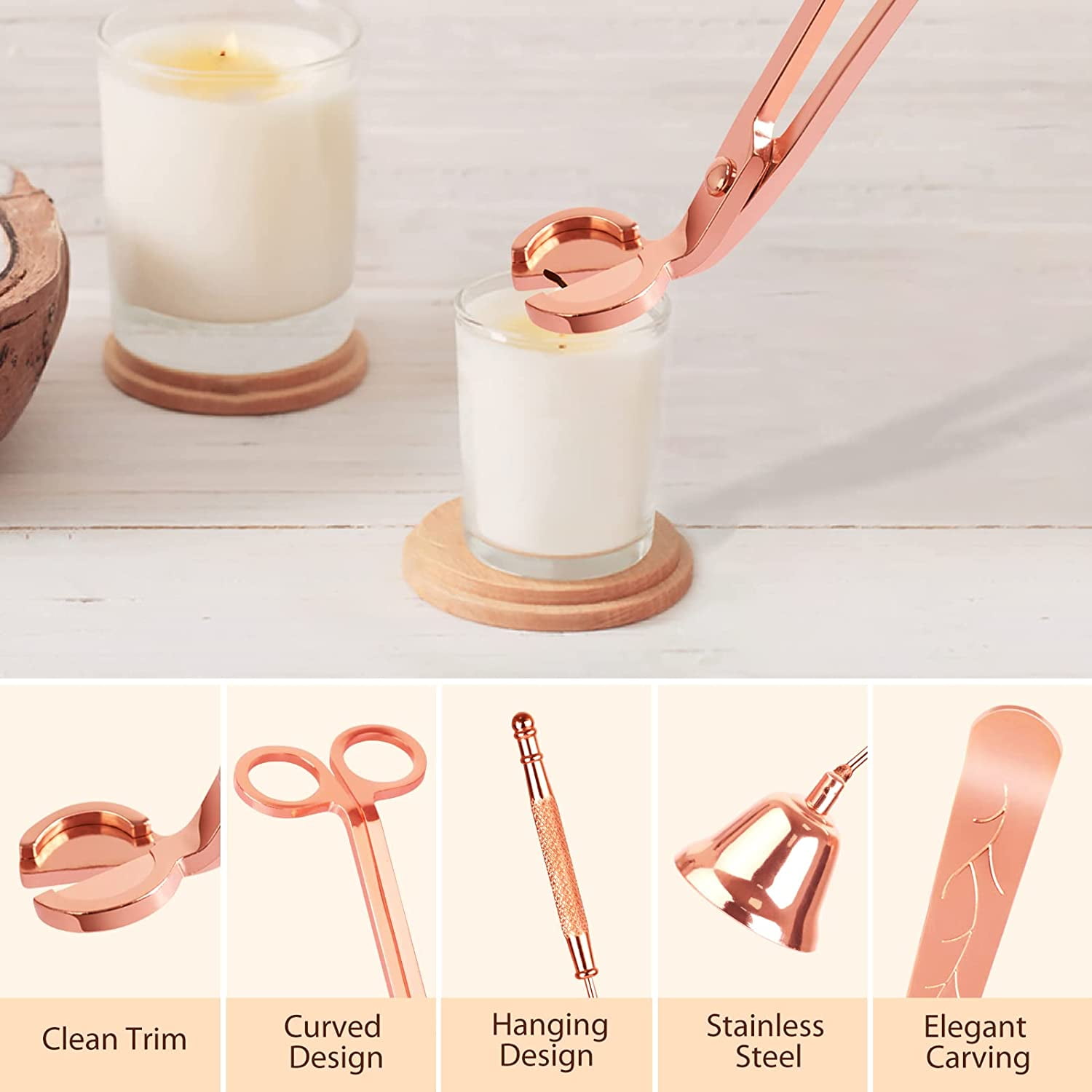 Candle Accessory Gift Pack 3 In 1 Candle Accessories Set Stainless Steel  Candle Bell Snuffers Wick Trimmer Candle Snuffer Set Wick Dipper SN2998  From Szyang, $8.47