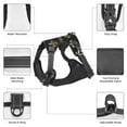 thumbnail image 6 of Haiem Mardi Gras Fleur de Lis Pattern No-Pull Dog Harness Reflective Front Clip Vest with Handle,Step-in Air Dog Harness,Adjustable 2 Metal Rings 4 Buckles-Small, 6 of 6
