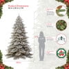 thumbnail image 6 of 9 ft Pre-lit Flocked Royal Majestic Fraser Fir Artificial Christmas Tree with 800 LED Lights Sure-Lit Pole® Metal Stand Green, 6 of 6