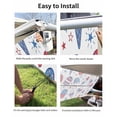 thumbnail image 7 of 4th of July RV Awning Sun Shade Screen 9'X7' Patriotic Ice Cream Cones Mesh Sunscreen Stars Stripes Awning Shade Screen with Zipper UV Blocker Completed Kits Outdoor Canopy for RV Motorhome Camper, 7 of 7