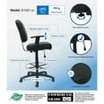 thumbnail image 3 of Boss Office Products Big and Tall Transitional Oversized Task Chair Stool, Black, 3 of 7