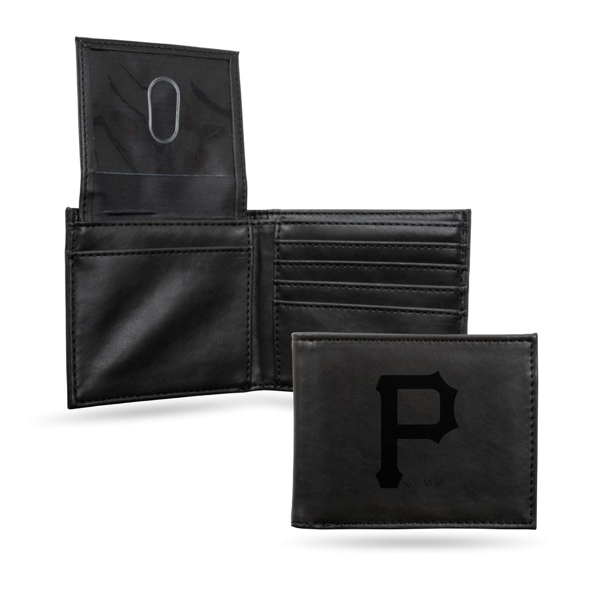 Pittsburgh Pirates Black Leather Tri-fold Wallet 