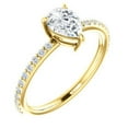 thumbnail image 2 of 1.22 Ct Solitaire Pear Shaped Diamond Engagement Rings for Women Solid 18K Yellow Gold, 2 of 7