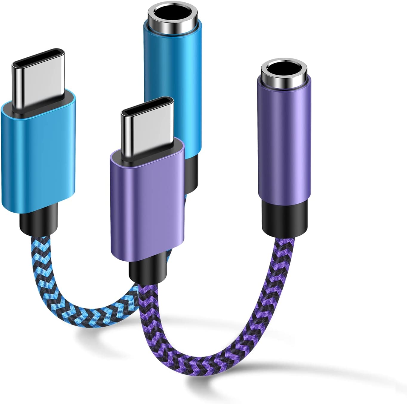 USB C to Aux Audio Adapter Female Headphone Jack Adapter,2Pack Type C