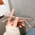 thumbnail image 3 of Gafas de metal para miopía, lentes planas con protección contra la luz azul, con marco para miopía para estudiantes, 3 of 5