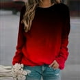 thumbnail image 2 of Yuyuzo Sweatshirts d'Automne pour Women Col Rond Ample Manches Longues Imprimé Mode Pull, 2 of 4