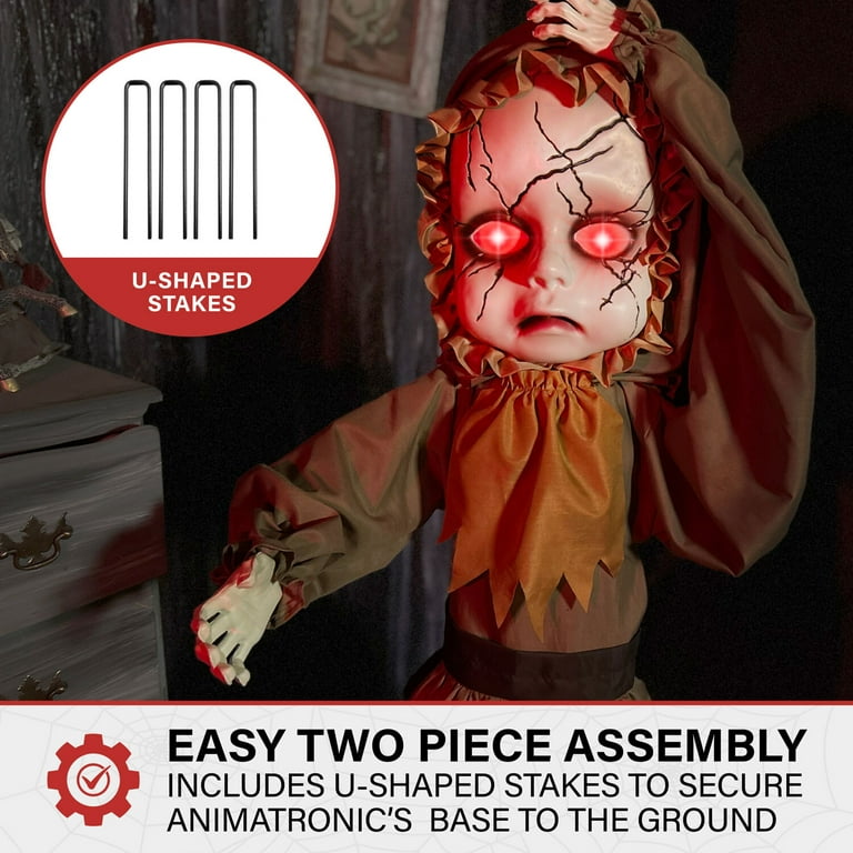 Haunted Hill Farm 5.25 ft Life Size Animatronic Demon Girl