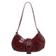 thumbnail image 3 of Bolso Hombro Cuero PU Y2K para Mujer Bandolera Plisado Viajes () Blanco, 3 of 9