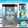 thumbnail image 3 of Máquina de helado comercial de 2000 W, máquina de helado de servicio duro de encimera de un solo sabor de 4,8-6,4 GAL/H, máquina de helado duro con limpieza automática y pantalla LED inteligente para, 3 of 5