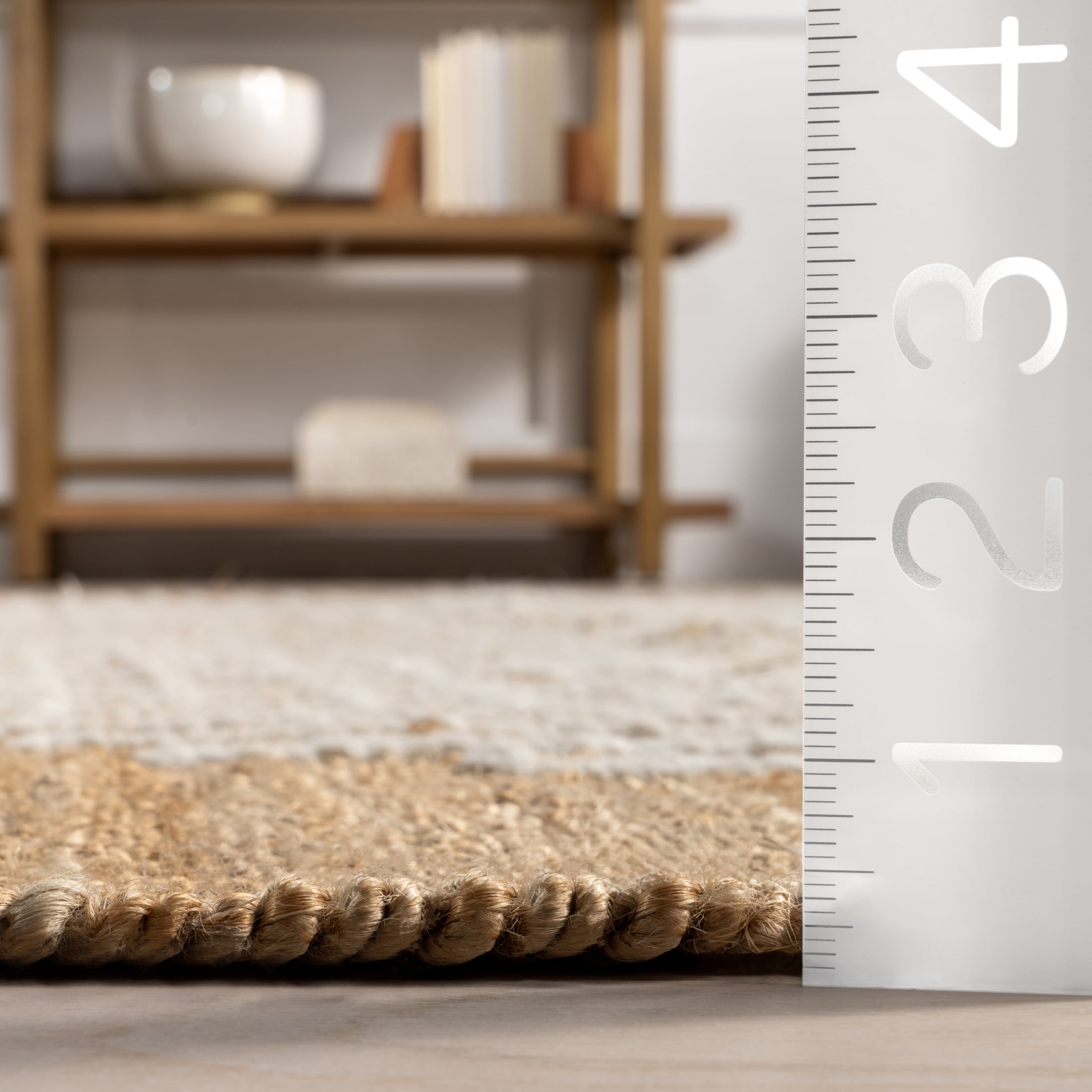 Rugs USA Geneva Tasseled Jute Area Rug, 4' x 6', Chrysanthe Natural