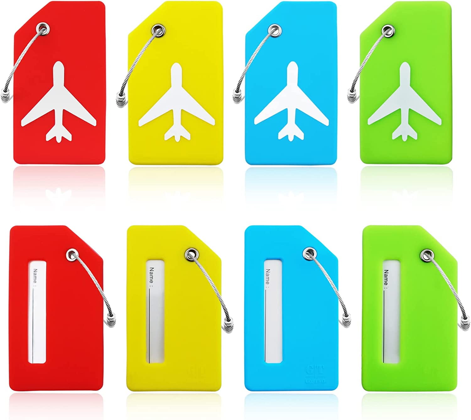 Silicone Luggage Tag Reusable Suitcase Name Label ID Travel Identify Badge  Showy