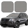 thumbnail image 1 of Fotbe Houndstooth Black And White Juego de 2 Piezas de Parasoles para Parabrisas | Bloqueador Solar para Auto | Accesorios Plegables para Protección Solar Interior-Large, 1 of 6
