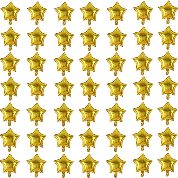 Vibrant Star Party Balloons – Decorative Mini Foil Balloons for Celebrations Birthday Graduation Wedding Bachelorette Party Favors (Gold)
