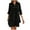 Black, variant on ZQUUVOU Women's Casual Dress Button Turndown Button Down 3/4 Sleeve Dresses Green,L