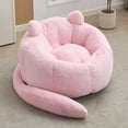thumbnail image 1 of Sofá en forma de gato con tai largo Sofá de bolsa de frijol para adultos sin instalación Adecuado para varios entornos como sala de estar, dormitorio, 1 of 5