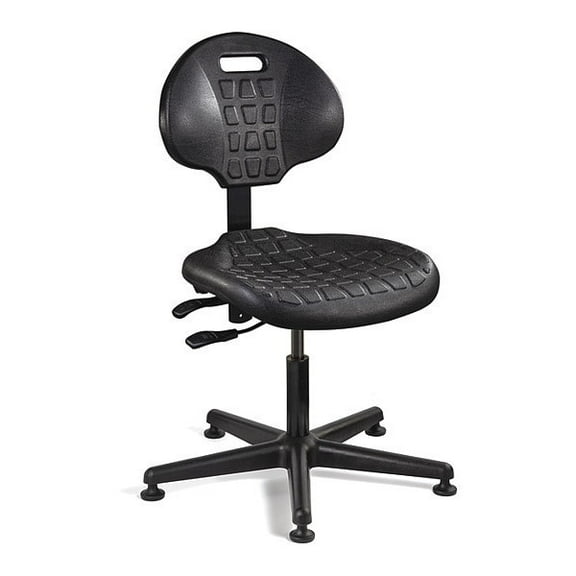 Bevco Polyurethane Desk Chair, 15" to 20", No Arms, Black 7001-BLK