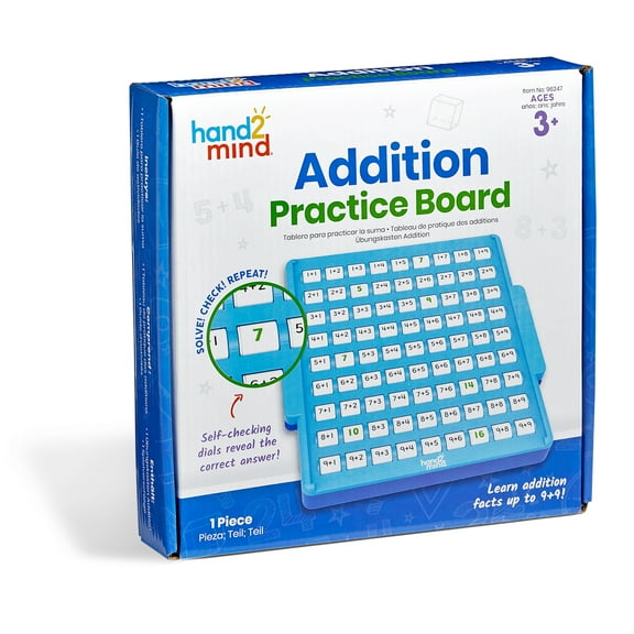 hand2mind Addition Practice Board, Educational Math Games for Kids