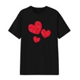 thumbnail image 4 of Diufon Hauts de la Saint-Valentin pour Femmes, Manches Courtes, Col Rond, Pull Tendance, Blouse Longue Imprimée à Sequins, 4 of 5