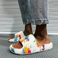thumbnail image 2 of Women‘s Colorful Pillow Slides  Open Toe Soft Sole EVA Quick Drying Shoes  Fashion Indoor & Outdoor Slides, 2 of 7