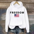 thumbnail image 2 of Freedom Hoodie Women Hoodie Oversized Long Sleeve Patriotic Pullover with Front Pocket Sports Athletic Stretch Casual Comfort Fit Daily Wear, 2 of 3
