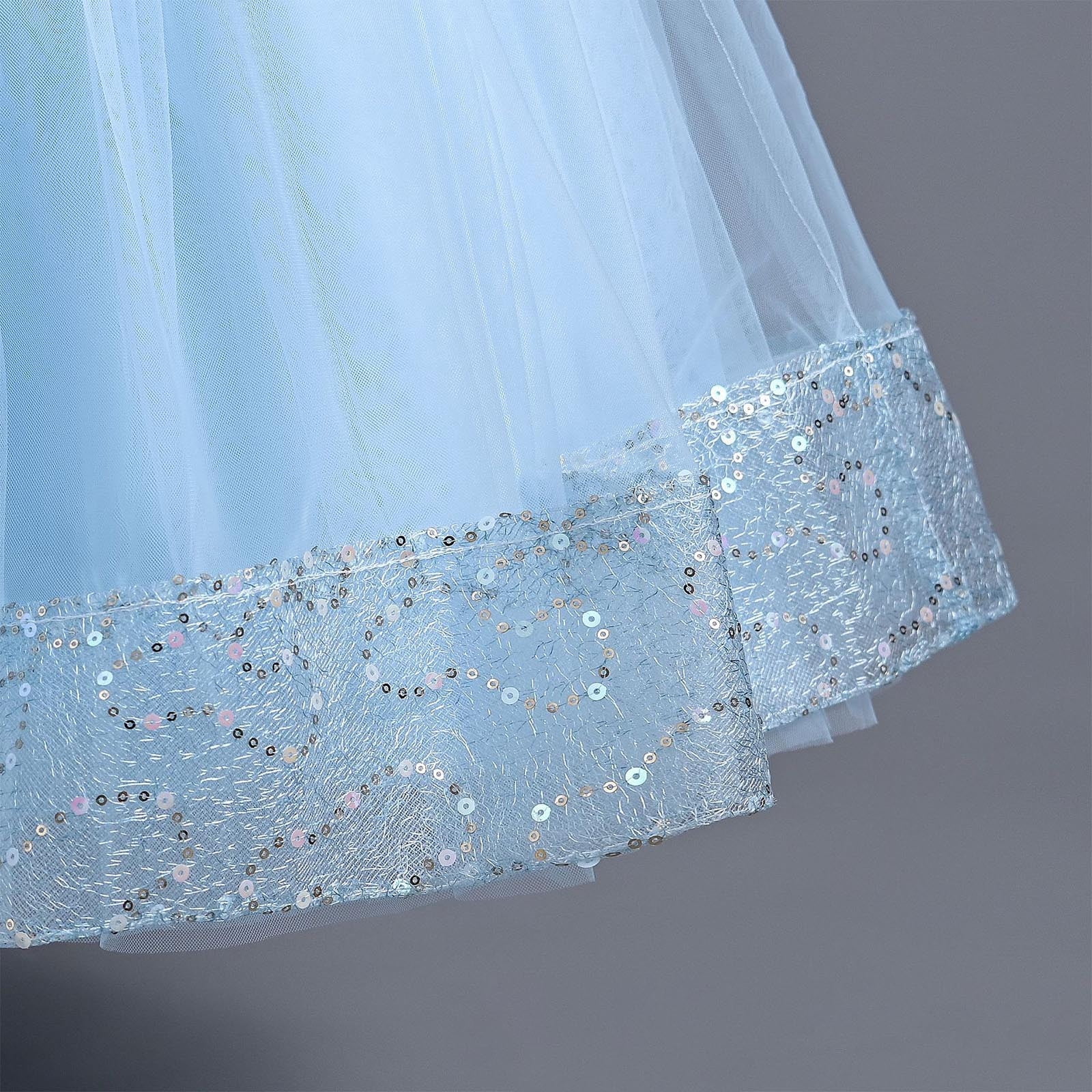 Prom Dresses for Girls Sleeveless Crewneck Size 7-13 Teens Kids Trendy Sequins A-Line Solid Color Evening Party Birthday Formal Dress