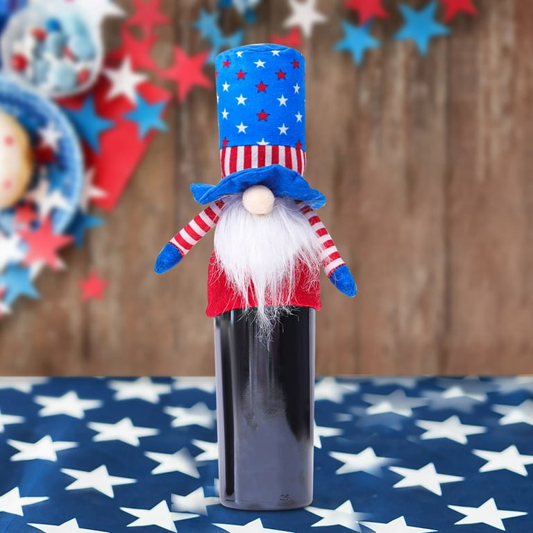 American Independent Top Hat Red Wine Set Dwarf Plush Doll