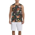 thumbnail image 4 of Easygdp Mushroom With Snails Men's Mesh Basketball Jersey Quick Drying Sleeveless Shirts Fitted Muscle Tank Tops Sport Round Neck T-Shirt - XX-Large, 4 of 9